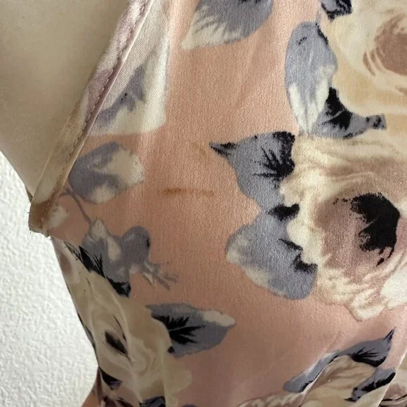 January 7 Floral High-Low Halter Dress with Waist Tie - Small - Picture 8 of 9